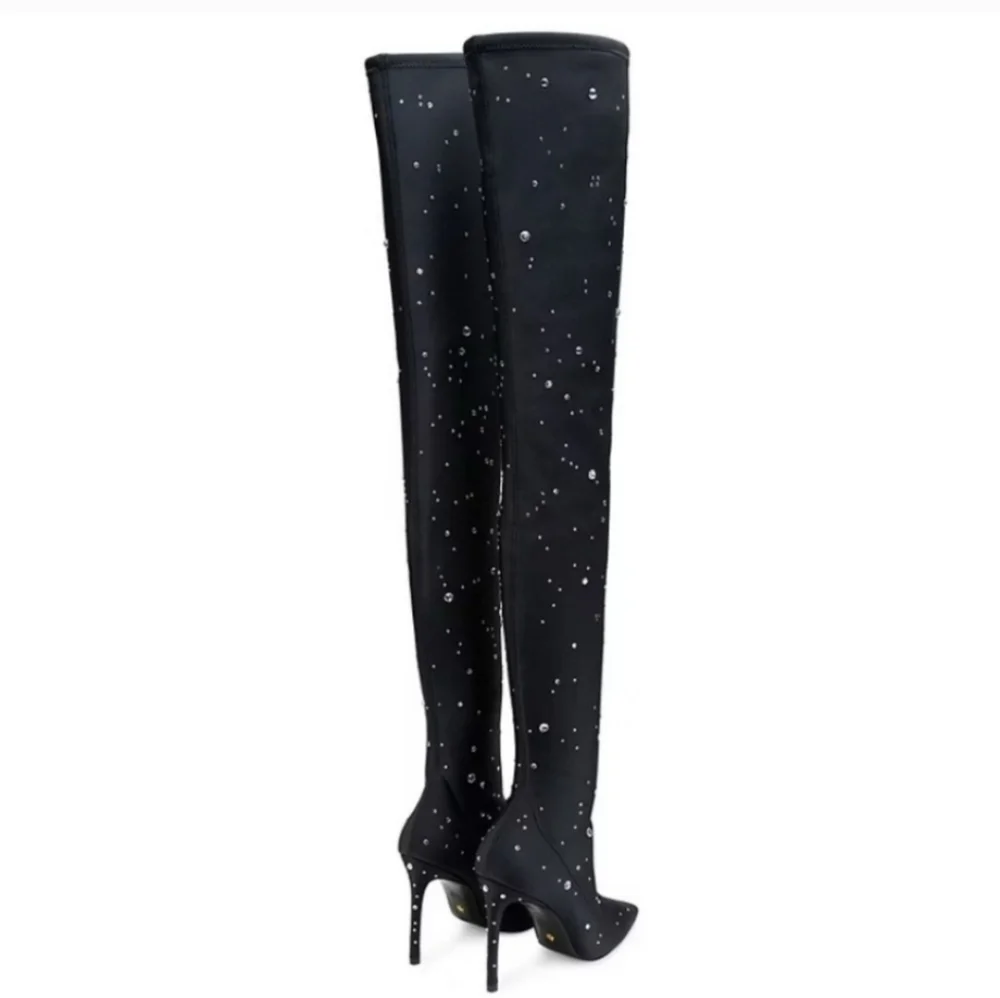 STUART WEITZMAN Over The Knee Boots Black Size 8 New